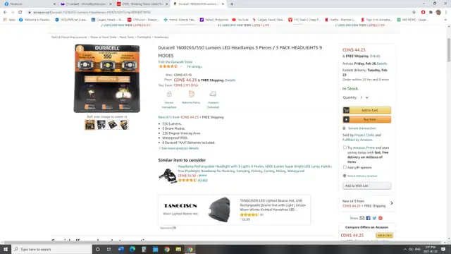 Duracell LED Headlamps in Other in Calgary - Image 3
