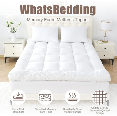 WhatsBedding 5 Inch Full Size Memory Foam Mattress Topper, View more