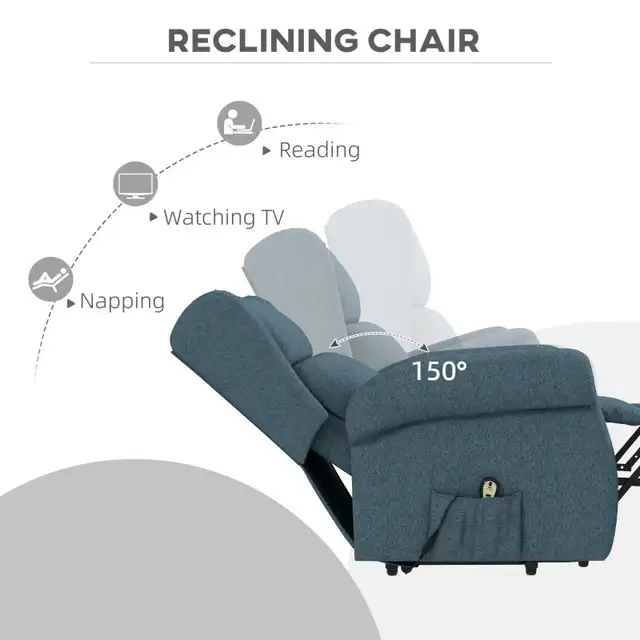 Wingback Lift Chair for Elderly, Power Chair Recliner with Footr in Chairs & Recliners in Markham / York Region - Image 6