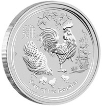 piece en argent/silver lunar II bullion rooster 2017 1/2 oz 9999