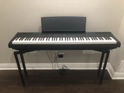 Yamaha P115 digital piano w stand, 88 weighted keys, View more