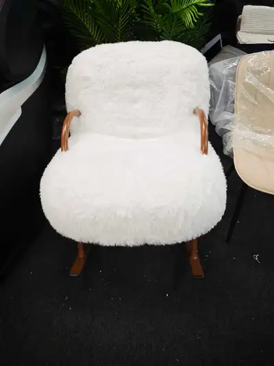 Miya Japandi White Plush Nursery Rocking Chair with Home Living, View more