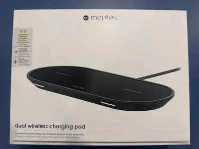 MOPHIE DUAL WIRELESS CHARGER – CHARGE 2 DEVICES – NEW SEALED, View more