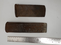 2 Vintage Metal Log Splitting Wedges