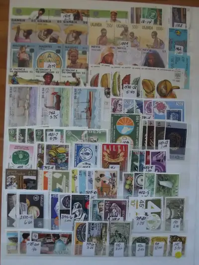 Here is an interesting offer. In a new stock-book are 26 closely packed pages of miscellaneous stamp...