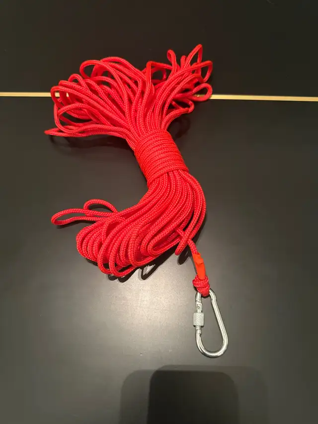 Red Utility Rope with Carabiner
