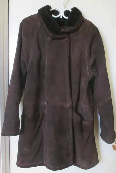 Women’s Vintage Brown Leather Suede Jacket Size Medium, View more