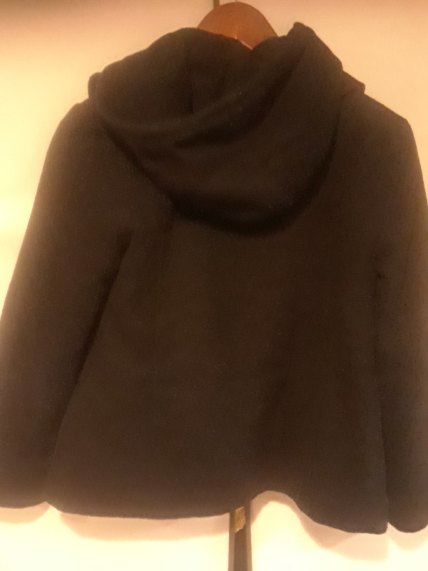 Double breasted black pea coat for girls size 10 to 12 in Kids & Youth in Windsor Region