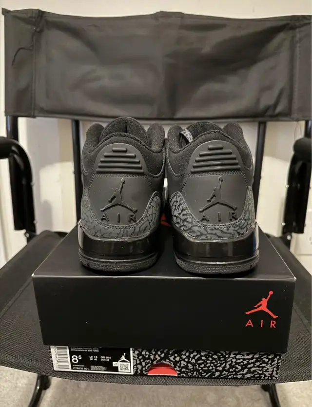 Jordan 3 Retro Black Cat  in Men's Shoes in City of Toronto - Image 6