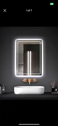 Vanity Bathroom Mirror with Lights - 20 x 28 inch Dimmable Led M