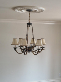 Solid Antique Brass 6-light Chandelier fixture