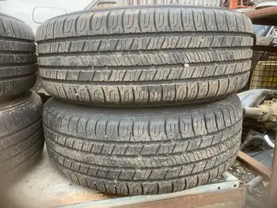4 really nice matched tires size 225x65x16” on Dodge Caravan rims. $250 for the set of four. 519.746...