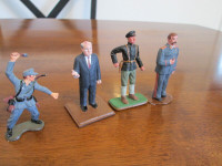 Set of 4, Tin Toys  Rare, Figurines from Russia