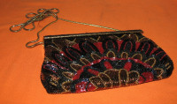 Ladies Evening Hand Purse Bag Fancy Peacock Colors Purse -Lot005