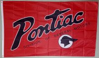 Pontiac Flag with header and brass Grommets - 3' x 5'- New