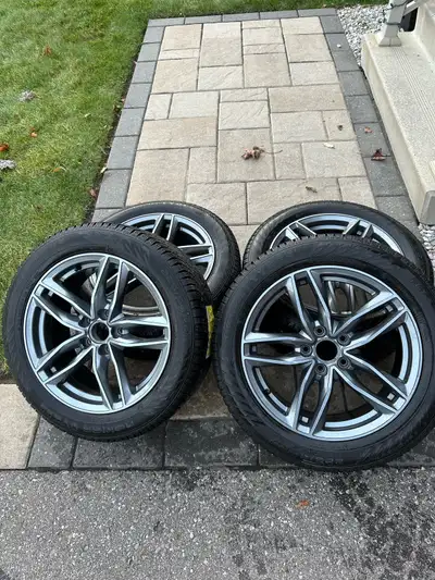 I am selling a set of winter tires and rims that were previously on my Audi A4. They have been used...