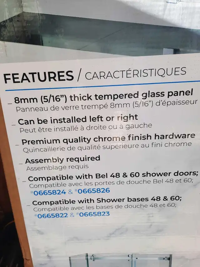 panneaux neufs pour  douche in Bathwares in Gatineau - Image 3