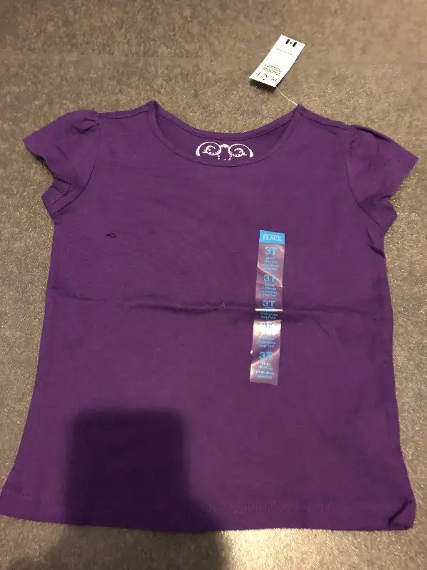 Brand New - Children's Place PURPLE Perfect t-shirts - 3T Girls62864744184451124