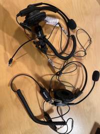 2 x Accutone mono headphones with usb and aux 