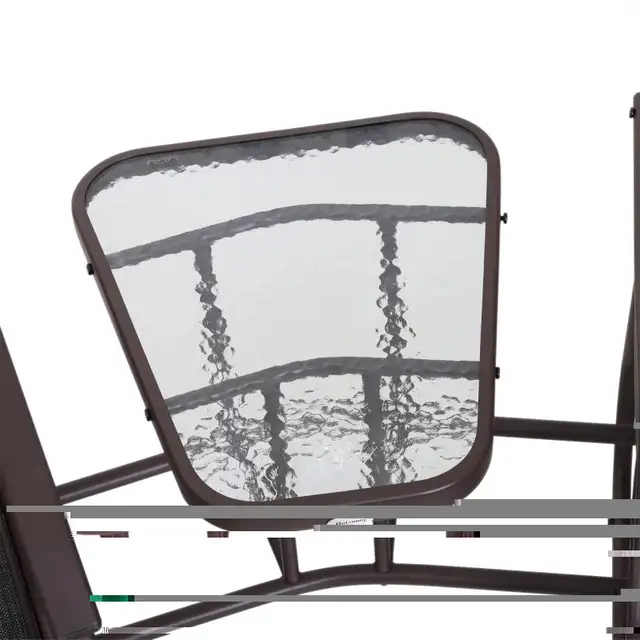 Patio Double Glider Chair with Glass Top Center Table, Outdoor G in Patio & Garden Furniture in Markham / York Region - Image 8