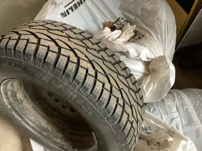 Get ready for the cold season with this set of used BFGoodrich Tiger Paw Ice & Snow tires, sized 235...