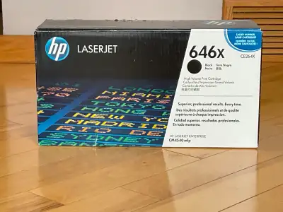 HP 646X Black High Volume Print Cartridge. CE264X, View more