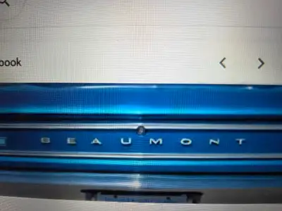 1967 Beaumont tail panel "Beaumont" letter set. New reproduction, look good and fit.