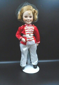14 IN DANBURY PORCELAIN SHIRLEY TEMPLE DOLL POOR LIL RICH GIRL