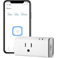 15-amp energy monitoring smart Wi-Fi electrical outlet, new.