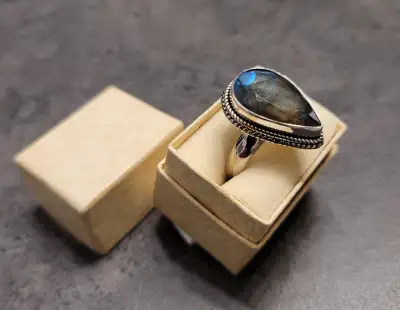 Labradorite Stone Ring ( 7 ), View more