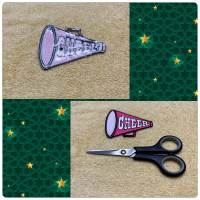 “Cheerleading Horn” – Iron-On Clothes Patch