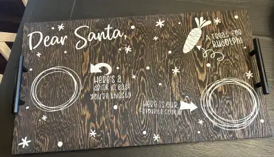 Christmas cookie & milk tray for Santa, View more