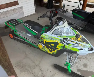 2013 Karavan atomic 13 aluminum wishbone tilt tongue snowmobile trailer with tie down bars , front j...