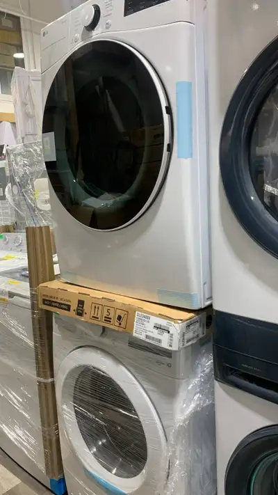 LG 4.5/ 7.4 Cu. Ft. Front Load Washer and Dryer Set, View more