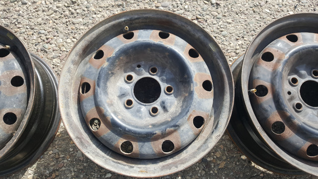 Set of 4 Steel Rims 15"  5x114.3 5-4.5"  71.6 mm Bore 7.5" width in Tires & Rims in Lethbridge - Image 4