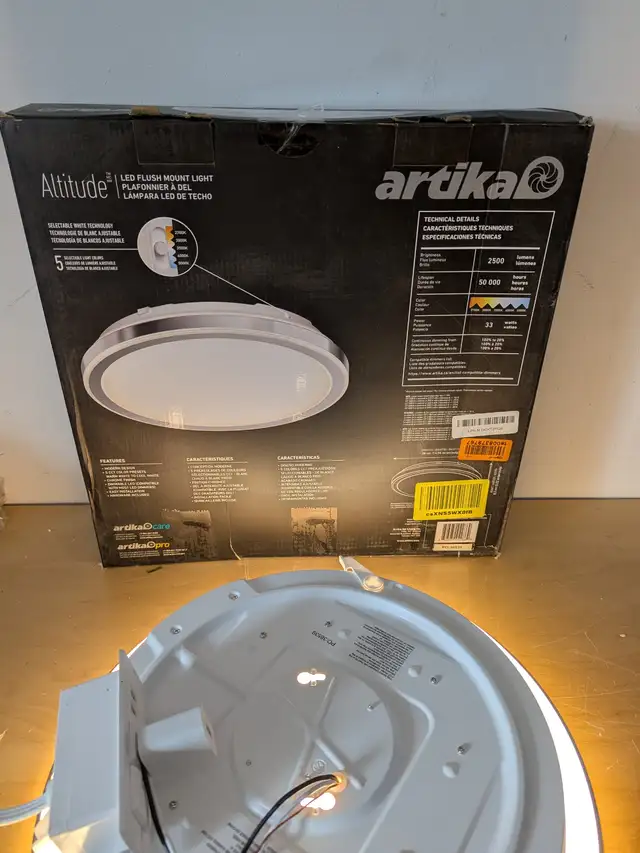 Artika 15" LED Flush Mount Ceiling Light, Dimmable, 5 CCT (2700K in Indoor Lighting & Fans in Mississauga / Peel Region - Image 4