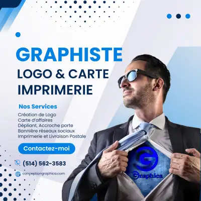 Graphiste – Logo, Cartes d’affaires, Site web, Imprimerie, View more