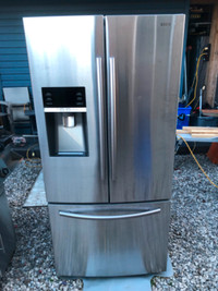 Samsung stainless steel French door fridge