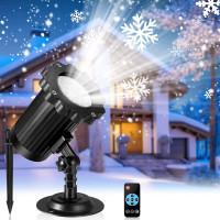Christmas Snowflake LED Projector Lights, Rotating Snowfall Proj