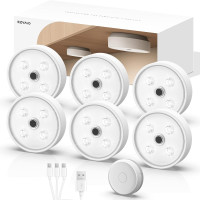 EZVALO Puck Lights with Remote Control, Wireless LED (6 PACK)