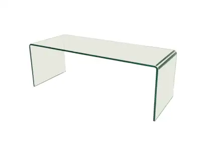 NEW - ALL GLASS WATERFALL COFFEE TABLE, View more