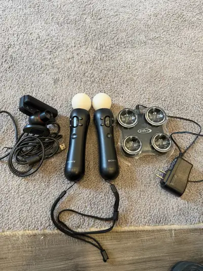 PS3 Accessories Bundle – Move Controllers + Camera + Charger, View more