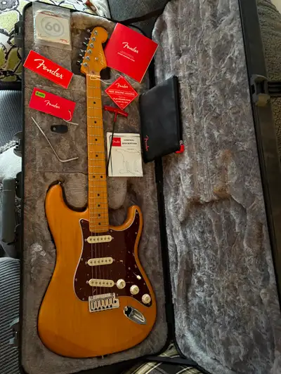2020 Fender Stratocaster Ultra natural ash finish, View more