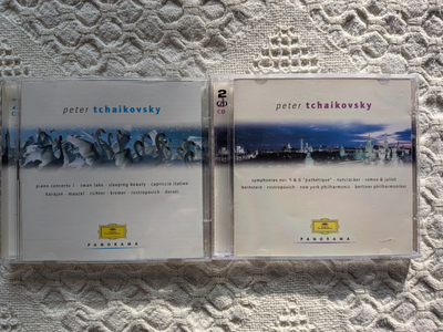 Two double sets of music of Tchaikovsky, total 4 CDs These 4 CDs contains some of the composer's bes...