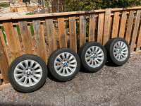 4 Continental tires  205/55/R16  on BMW rims