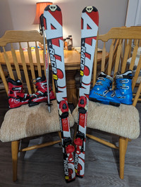 Child's Skis Boots Poles