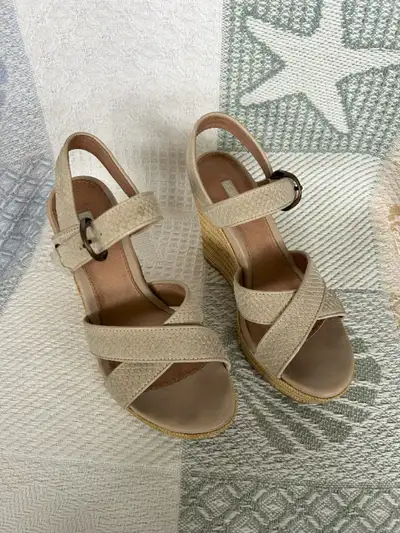 UGG Leather Wedge Sandals, View more