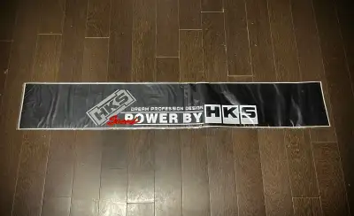 HKS Lg Car Sticker • Power By HKS • Black/Gray/Red • 52”x 8 1/4”, View more