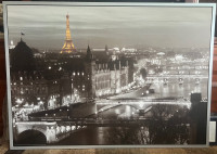 Paris at Night Scene IKEA Print/Picture in Frame