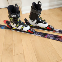 Ski, boots, bindings, helmet, poles  Junior 